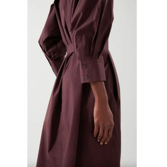 *SOLD* COS Poplin Cotton Midi Shirt Dress Size 4 - Picture 5 of 8